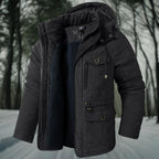 Manteau Long avec Capuche et Fermeture Zippée pour Hommes | Idéal pour l'Hiver