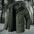 Manteau Long avec Capuche et Fermeture Zippée pour Hommes | Idéal pour l'Hiver