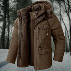 Manteau Long avec Capuche et Fermeture Zippée pour Hommes | Idéal pour l'Hiver