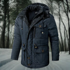 Manteau Long avec Capuche et Fermeture Zippée pour Hommes | Idéal pour l'Hiver