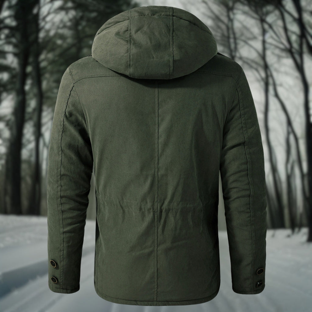 Manteau Long avec Capuche et Fermeture Zippée pour Hommes | Idéal pour l'Hiver