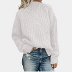 Pull pour Femme Avec Motif Câble Et Col Montant | Idéal pour L’Hiver