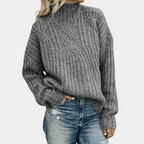 Pull pour Femme Avec Motif Câble Et Col Montant | Idéal pour L’Hiver
