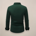 Chemise Slim Fit Avec Col Classique Et Fermeture À Boutons Pour Homme | Idéale Pour Travail Et Usage Quotidien