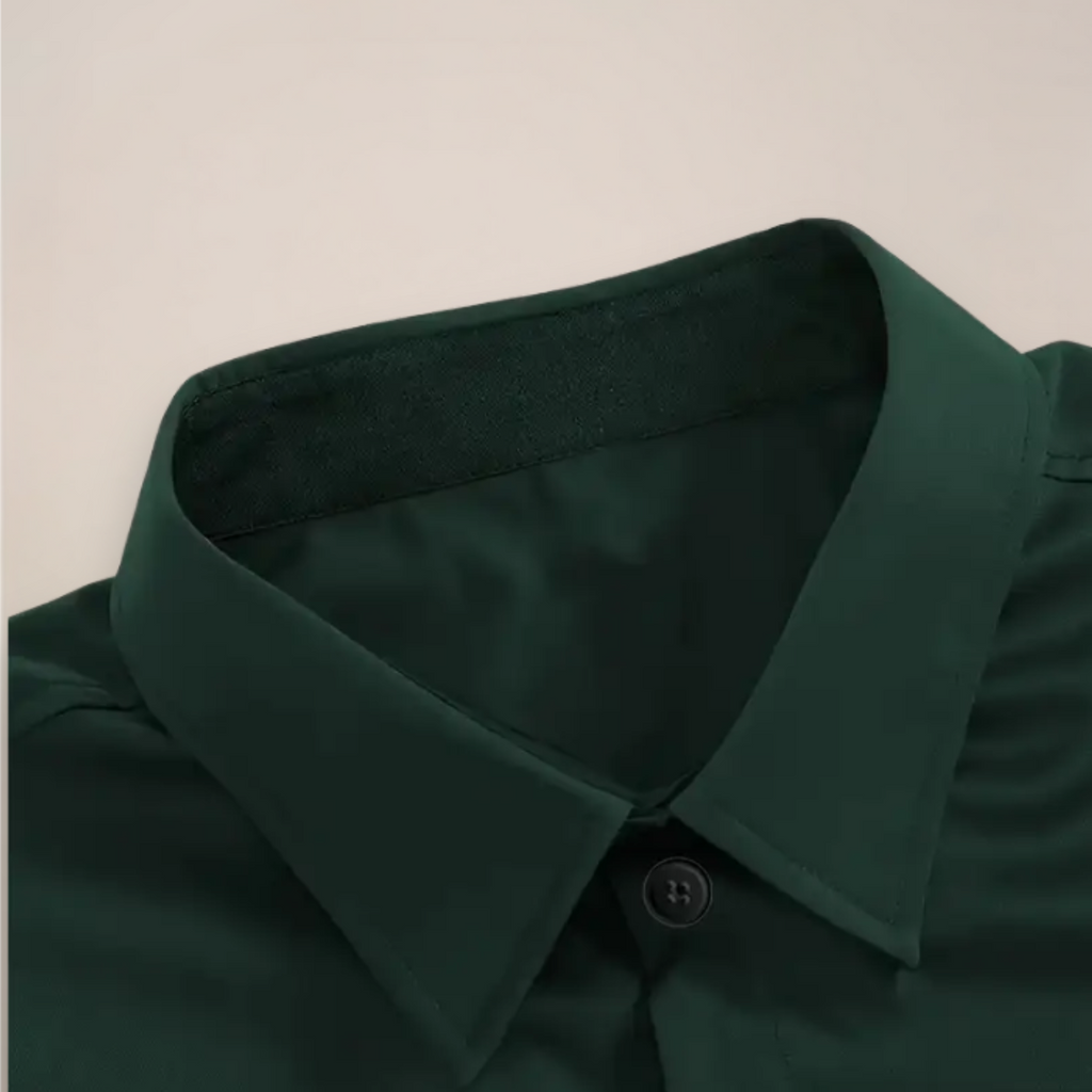 Chemise Slim Fit Avec Col Classique Et Fermeture À Boutons Pour Homme | Idéale Pour Travail Et Usage Quotidien