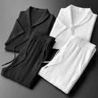 Ensemble Été Deux Pièces Avec Polo Et Pantalon Droit Pour Homme | Idéal Pour Usage Quotidien