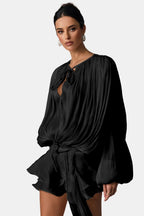 Robe Mini Avec Plis Structurés Et Détail Twist Sur Le Devant Pour Femme | Idéal Pour Soirées Et Événements
