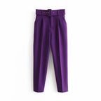 Pantalon à Taille Haute avec Ceinture Ajustable pour Femme | Idéal pour les Journées Décontractées
