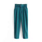 Pantalon à Taille Haute avec Ceinture Ajustable pour Femme | Idéal pour les Journées Décontractées