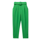 Pantalon à Taille Haute avec Ceinture Ajustable pour Femme | Idéal pour les Journées Décontractées