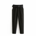 Pantalon à Taille Haute avec Ceinture Ajustable pour Femme | Idéal pour les Journées Décontractées