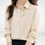 Blouse Avec Col Chemise Et Coupe Droite Pour Femme | Idéale Pour Usage Quotidien