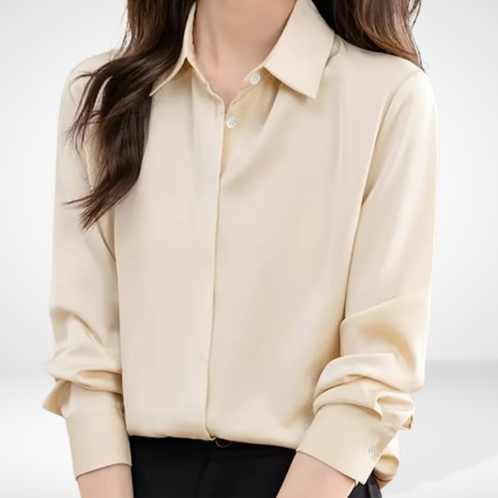 Blouse À Col Chemise Avec Coupe Fluide Pour Femmes | Idéal Pour Travail Et Usage Quotidien