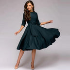 Robe Swing À Manches Longues Avec Coupe Ligne A Pour Femme | Idéale Pour Un Usage Quotidien