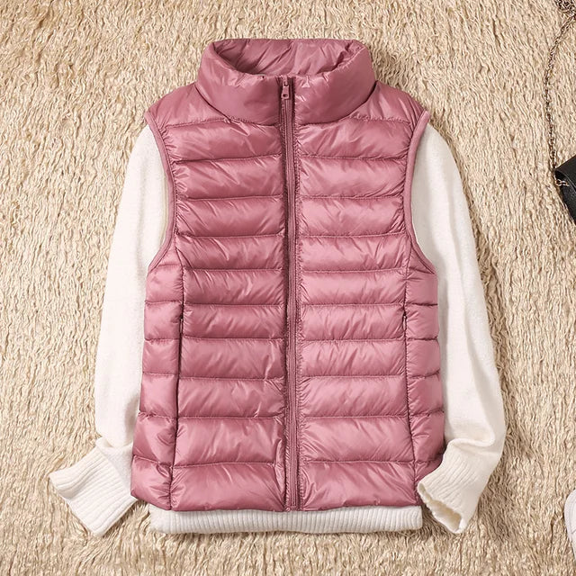 Veste Sans Manches Matelassée Avec Col Montant Pour Femmes | Idéal Pour La Mi-Saison Et Les Superpositions