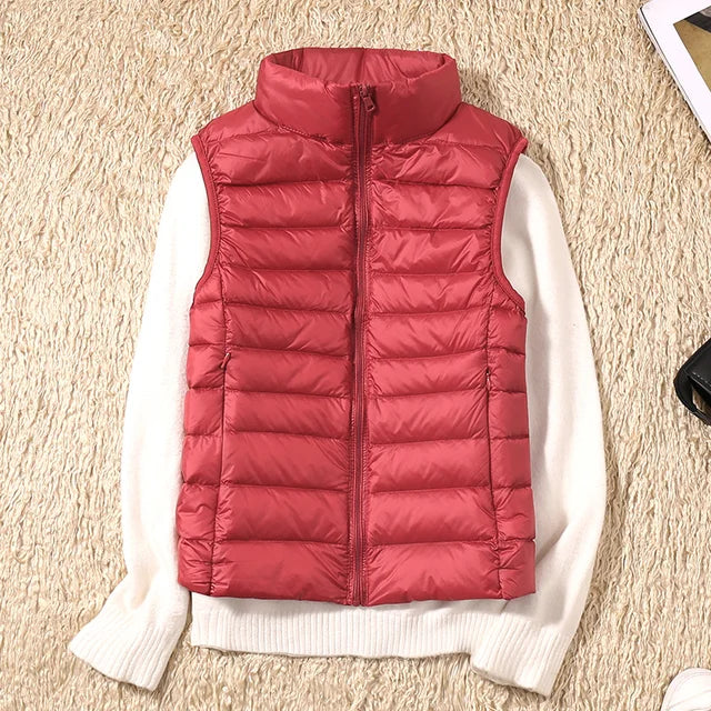 Veste Sans Manches Matelassée Avec Col Montant Pour Femmes | Idéal Pour La Mi-Saison Et Les Superpositions