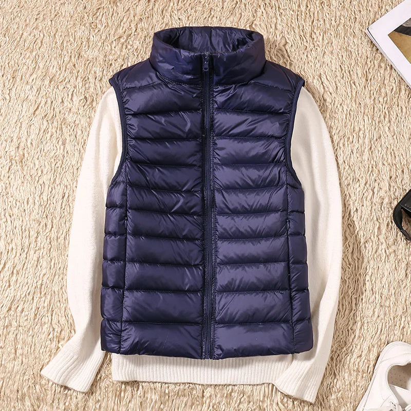 Veste Sans Manches Matelassée Avec Col Montant Pour Femmes | Idéal Pour La Mi-Saison Et Les Superpositions