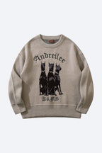 Pull-Over Homme avec Motif Chien pour Usage Quotidien | Idéal pour Occasions Décontractées