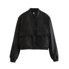 Veste Bomber Courte Avec Finitions Ajustées Pour Femme | Idéale Pour La Mi-Saison Et Le Port Quotidien