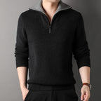 Pull à Col Montant avec Fermeture Demi-Zip pour Adulte | Idéal pour l’Automne et l’Hiver
