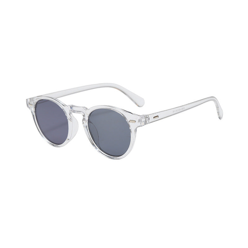 Lunettes De Soleil Rondes À Monture Semi-Transparente Pour Homme | Idéal Pour Usage Quotidien En Extérieur
