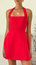 Robe Mini À Col Halter Pour Femme | Idéale Pour Sorties Et Occasions