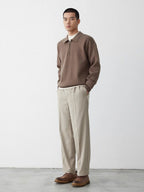 Pull avec Col Polo et Demi-Zip pour Homme | Idéal pour Automne et Hiver