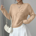 Pull À Manches Longues Avec Motif Papillon En Relief Pour Femme | Idéal Pour Toutes Les Saisons
