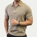 Chemise Tricotée Slim Fit avec Col Zippé pour Homme | Idéale pour un Usage Quotidien et Décontracté