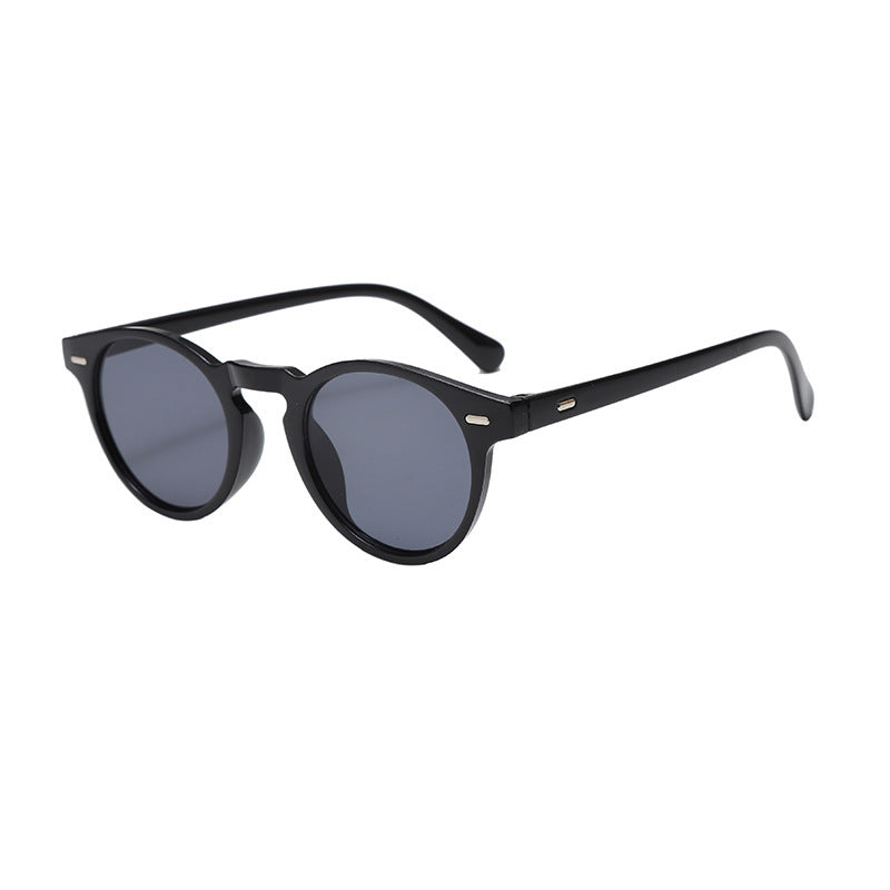 Lunettes De Soleil Rondes À Monture Semi-Transparente Pour Homme | Idéal Pour Usage Quotidien En Extérieur