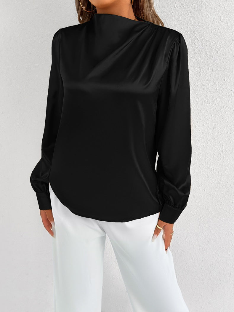 Blouse À Col Montant Avec Manches Longues Pour Femmes | Idéal Pour Usage Quotidien