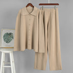 Ensemble Deux Pièces avec Chemise Boutonnée et Pantalon Ample pour Femme | Idéal pour le Quotidien