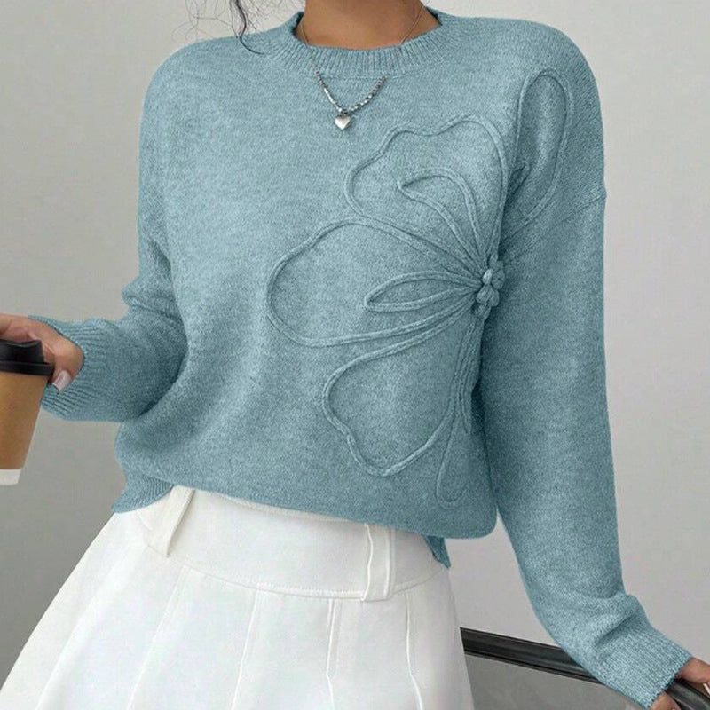 Pull À Manches Longues Avec Motif Papillon En Relief Pour Femme | Idéal Pour Toutes Les Saisons