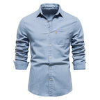 Chemise À Manches Longues avec Poches Poitrine pour Homme | Idéale pour Un Usage Quotidien