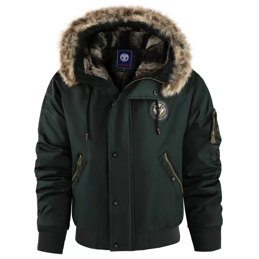 Blouson Bombardier à Capuche avec Fermeture Zippée pour Homme | Idéal pour l'Hiver