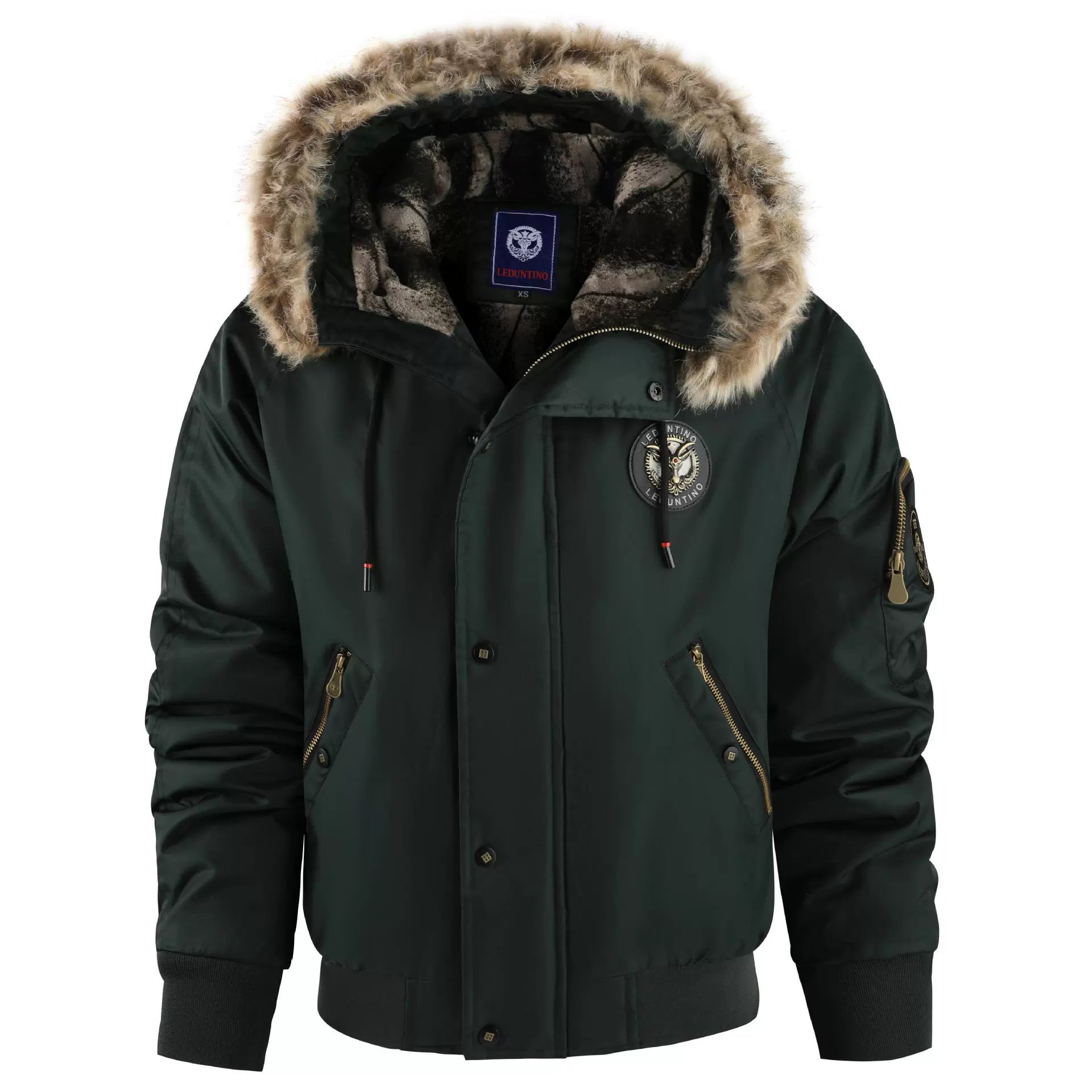 Blouson Bombardier à Capuche avec Fermeture Zippée pour Homme | Idéal pour l'Hiver