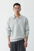 Pull avec Col Polo et Demi-Zip pour Homme | Idéal pour Automne et Hiver