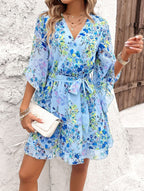 Robe Portefeuille à Manches à Volants pour Femme | Idéale pour les Événements d'Été