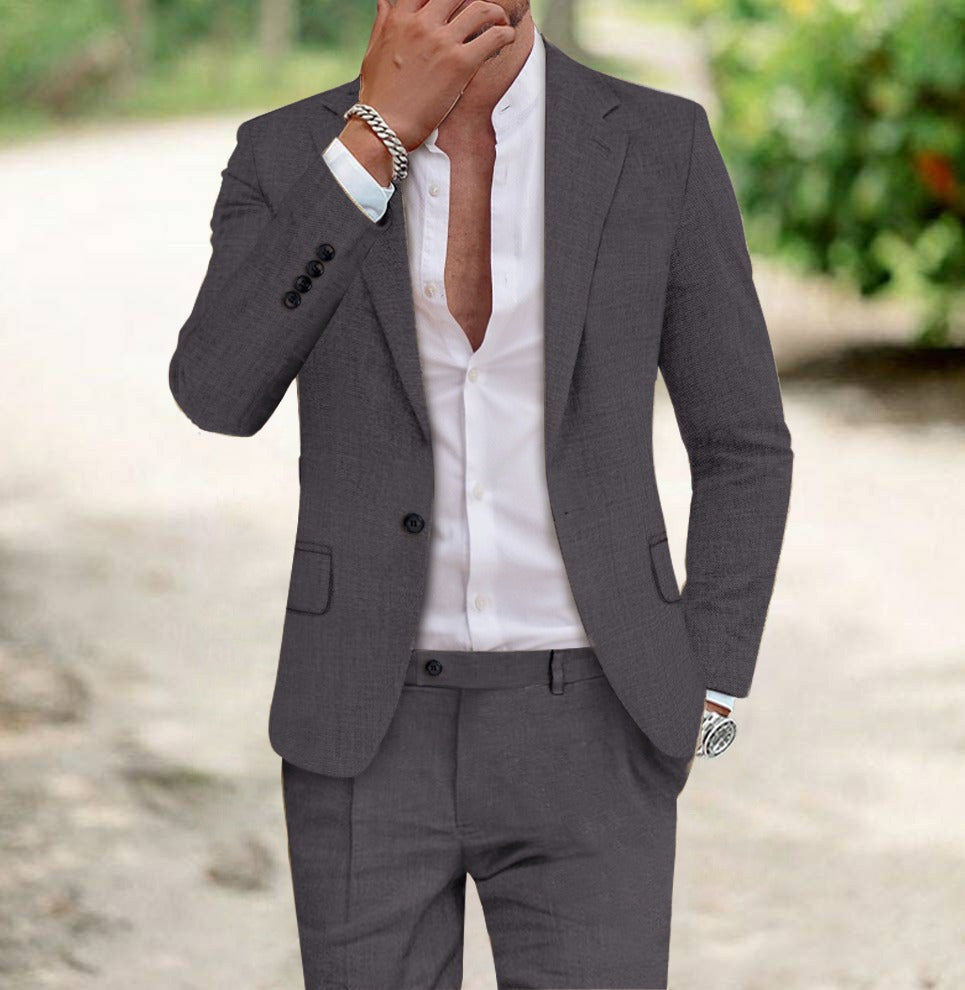 Costume Deux Pièces Avec Coupe Ajustée Pour Homme | Idéal Pour Occasions Formelles