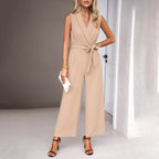 Combinaison Avec Design Cache-Cœur Et Ceinture Ajustable Pour Femmes | Idéale Pour Les Occasions Formelles