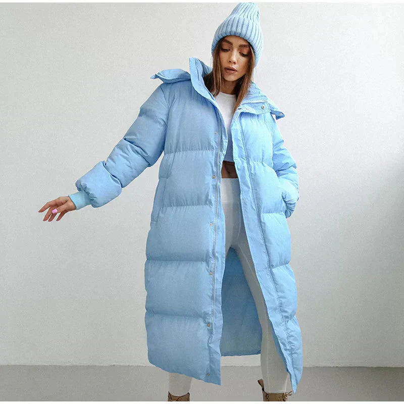 Doudoune Longue avec Capuche Ajustable pour Femme | Idéale pour l’Hiver
