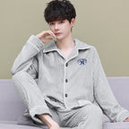 Pyjama Deux Pièces pour Homme avec Haut à Manches Longues et Pantalon | Idéal pour l’Hiver et l’Automne