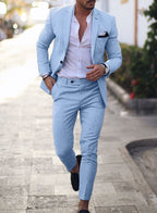 Costume Deux Pièces Avec Coupe Ajustée Pour Homme | Idéal Pour Occasions Formelles