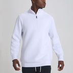 Sweatshirt avec Col Montant et Demi-Zip pour Homme | Idéal pour Hiver
