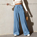 Pantalon Large avec Taille Élastique et Coupe Décontractée pour Femme | Idéal pour Quotidien et Activités