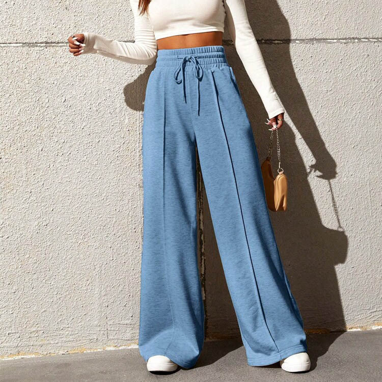 Pantalon Large avec Taille Élastique et Coupe Décontractée pour Femme | Idéal pour Quotidien et Activités
