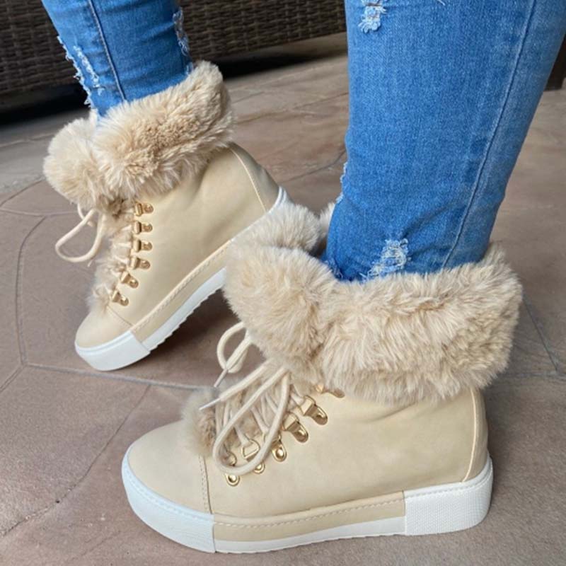 Bottines Fourrées à Coupe Montante pour Femmes | Idéal pour la Saison Froide