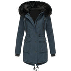 Manteau Long d’Hiver avec Fermeture à Boutons pour Femme | Idéal pour la Saison Froide