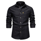 Chemise À Manches Longues avec Poches Poitrine pour Homme | Idéale pour Un Usage Quotidien