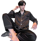 Pyjama Deux Pièces pour Homme avec Haut à Manches Longues et Pantalon | Idéal pour le Printemps et l'Automne